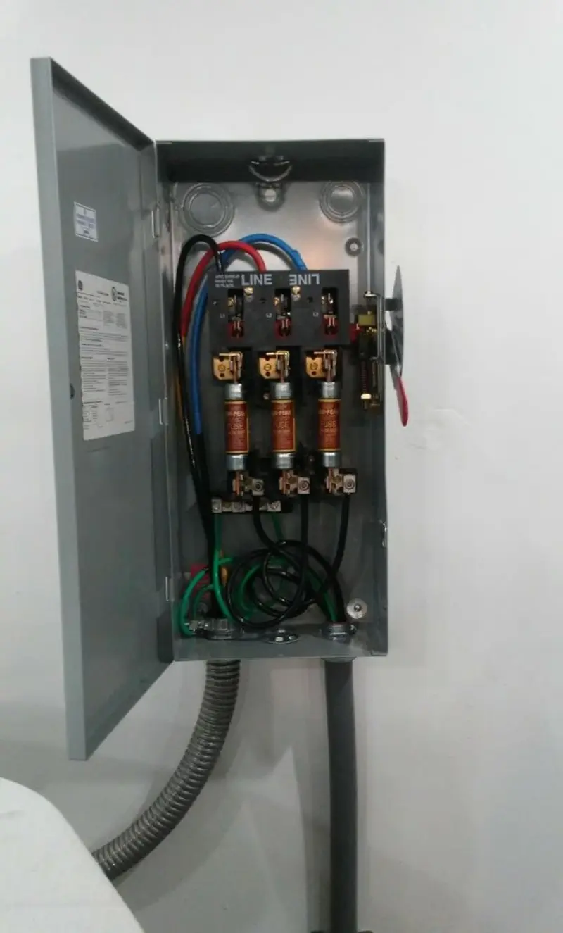 Three-phase disconnect switch installed for Electrical Wiring & Rewiring in Oxford